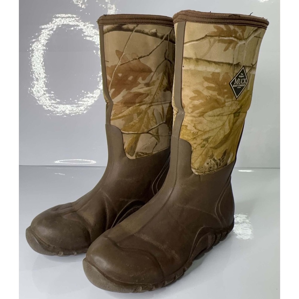 Muck Boots Ranger Tall Mens 11 Realtree Camo Brown Waterproof Hunting Rubber
